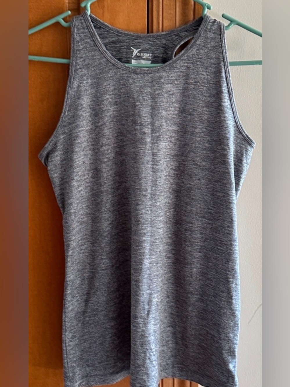 Old Navy Active Space Dye Racerback Athletic Tank Top Grey Heather Size Small